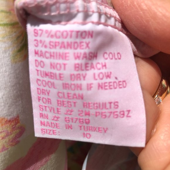 Vintage Palm Lily Cottagecore Sleeveless Boho Patchwork Button Front Shirt Dress - Picture 16 of 16